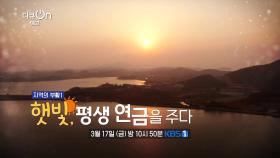 [예고] 지역의 부활1 _ 🌞햇빛, 평생 연금을 주다 | KBS 방송