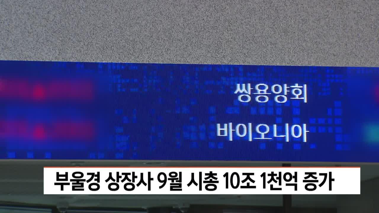 부울경 상장사 9월 시총 10조 1천억원 증가