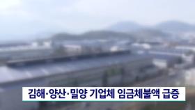 김해·양산·밀양 임금체불액 급증