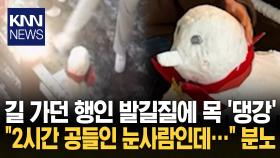 ＂2시간 동안 힘들게 만들었는데...＂ 행인들 발길질 두 번에 눈사람 ′박살′ / KNN
