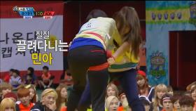 【TVPP】 찬미(AOA) - 씨름 예선 with 민아(걸스데이) @아육대 2015