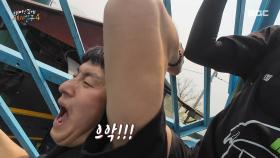 생전 처음 보는 서서 타는 바이킹?! 날아오를 기세로 바이킹을 타는 덱스🪽, MBC 250518 방송