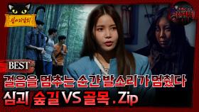 [배틀괴담회] 걸음을 멈추는 순간 발소리가 멈췄다 심괴 숲길Vs골목 Zip. #심괴 #어둑시니#midnight #horrorstory MBC230905방송