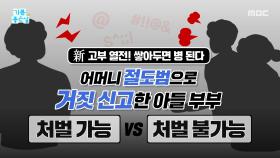 어머니 허위 신고한 아들 부부, 법적 처벌 가능?, MBC 251121 방송