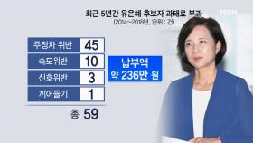 [단독] 유은혜 후보 '상습 교통위반', 최근 5년간 과태료 59건!