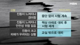 수능 유의사항! 지진 발생 시 