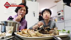 능이백숙과 두릅으로 차린 한 상