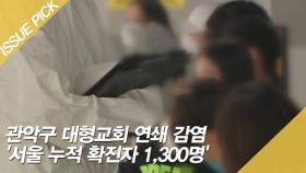 관악구 대형교회 연쇄 감염 '서울 누적 확진자 1,300명'