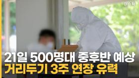 신규확진 21일 500명대 중후반 예상 현행 거리두기 3주 연장 유력 [이슈픽]