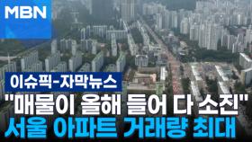 [자막뉴스] ＂매물이 올해 들어 다 소진＂ 서울 아파트, 3년 만에 최대 거래량 | 이슈픽