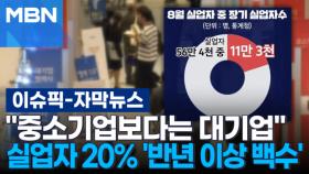 [자막뉴스] ＂중소기업보다는 대기업＂ 실업자 20% '반년 이상 백수' | 이슈픽