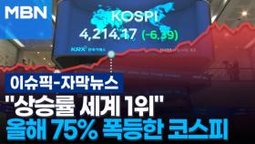 [자막뉴스] ＂상승률 세계 1위＂ 올해 75% 폭등한 코스피 | 이슈픽