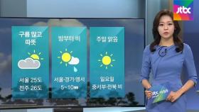 [날씨] 전국 구름 많아…서울 낮 25도 초여름 날씨