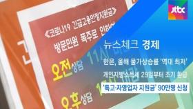 [뉴스체크｜경제] '특고·자영업자 지원금' 90만명 신청