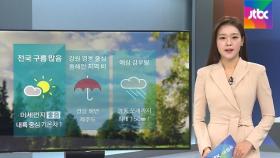 [날씨] 전국에 구름 많음…강원 영동 천둥·번개 동반 비