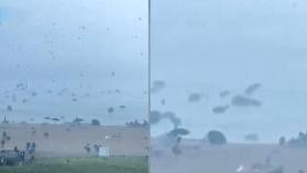 미국 해변 강타한 비바람…파라솔 '둥둥'｜AI가 Pick한 세상