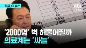 '2000명'벽 허물어질까...의료계는 '싸늘'