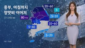 [날씨] 중부지방 '야간 폭우' 퍼붓는다…시간당 최대 50㎜