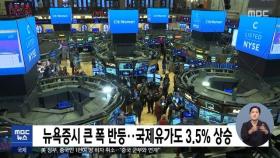 뉴욕증시 큰 폭 반등…국제유가도 3.5% 상승