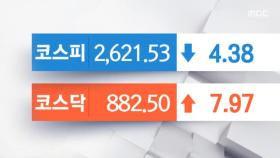 코스피, 2,620선…KB금융 3거래일 만에 하락