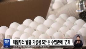 내일부터 달걀·가공품 5만 톤 수입관세 '면제'