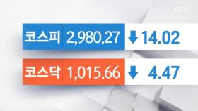 코스피, 3거래일 연속 조정 이어가‥카카오페이 18% 넘게 급등