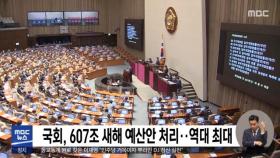 국회, 607조 새해 예산안 처리‥역대 최대