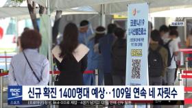 신규 확진 1400명대 예상‥109일 연속 네 자릿수