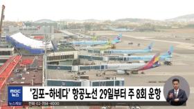 '김포-하네다' 항공노선 29일부터 주 8회 운항