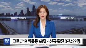 코로나19 위중증 68명‥신규 확진 3천429명