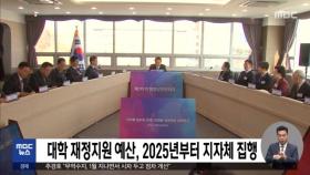 대학 재정지원 예산, 2025년부터 지자체 집행