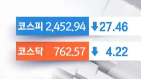 코스피, 美증시 하락에 약세‥한국정보통신 12% 넘게 ↑