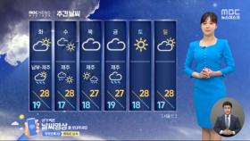 [날씨] 중부 공휴일인 내일 비구름 물러나‥낮 더위