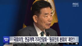 국회의장, 연금개혁 기자간담회‥'원포인트 본회의' 제안?