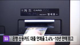 은행 신용카드 대출 연체율 3.4%‥10년 만에 최고