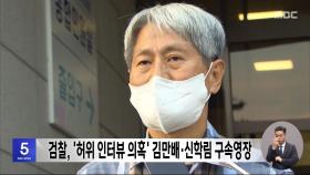 검찰, '허위 인터뷰 의혹' 김만배·신학림 구속영장