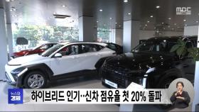 하이브리드 인기‥신차 점유율 첫 20% 돌파