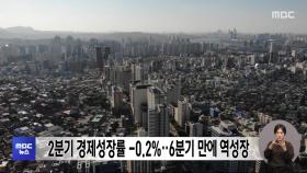 2분기 경제성장률 -0.2%‥6분기 만에 역성장