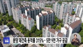 분당 재건축 용적률 315%‥5만 9천 가구 공급