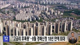 '고금리 후폭풍'‥8월 경매신청 18년 만에 최대