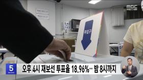 오후 4시 재보선 투표율 18.96%‥밤 8시까지