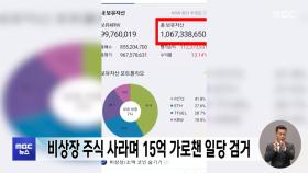 비상장 주식 사라며 15억 가로챈 일당 검거