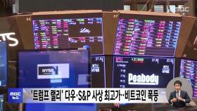 '트럼프 랠리' 다우·S&P 사상 최고가‥비트코인 폭등