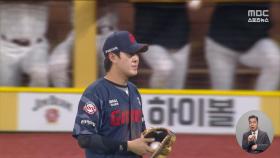이용규 발에 당할 뻔한 롯데, '나승엽 홈런으로 만회'