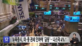 뉴욕증시, 미·중 관세 인하에 '급등'‥나스닥 4%↑