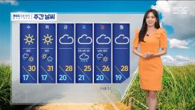 [날씨] 저녁까지 충북·경북 소나기‥내일 오전~낮 경기·강원 비 조금