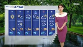 [날씨] 어제보다 더워‥구름 낀 하늘 내륙 중심 소나기