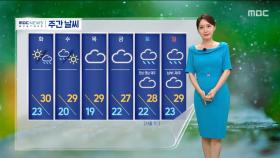 [날씨] 맑은 하늘, 햇살 강해‥내일 전국 차츰 장맛비