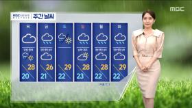 [날씨] 곳곳 약한 비‥더위 주춤