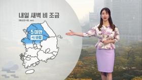 새벽 중부 비 조금…오전 안개, 대기질 짙어